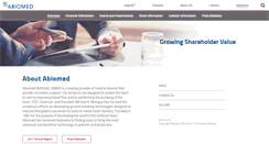 Desktop Screenshot of investor.abiomed.com